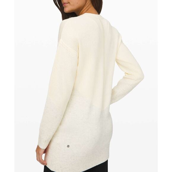 Lululemon Restful Intention Sweater Angel Wing Heathered Light Ivory Small - Picture 2 of 9